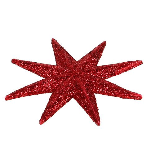 kohteita Glitter Star Punainen Ø5cm 20kpl