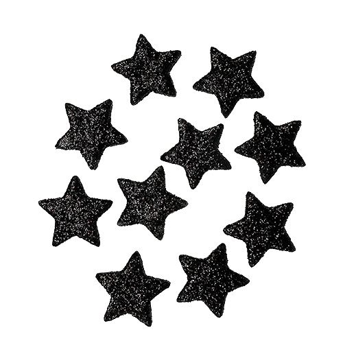 Glitter tähti musta 2,5 cm 100kpl