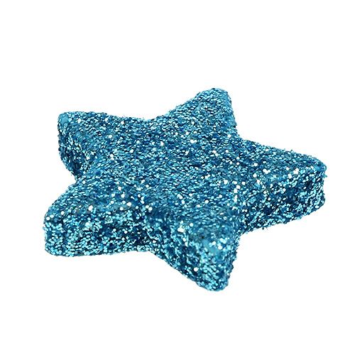 Floristik24 Glitter-tähti turkoosi 2,5 cm 100kpl