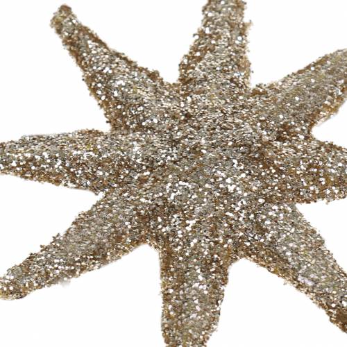 Floristik24 Koristeellinen star glitter samppanja 5cm 20 kpl