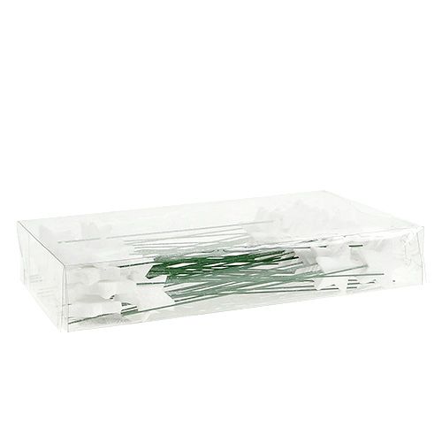 Floristik24 Glitter-tähti vaijerivalkoisella 4cm L22cm 60kpl