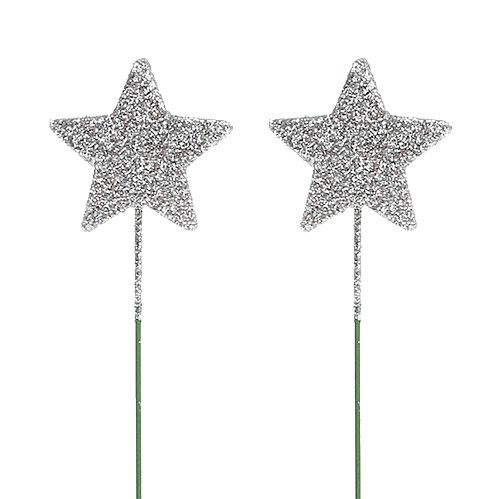 Floristik24 Glitter star hopea 4cm langalla 60kpl