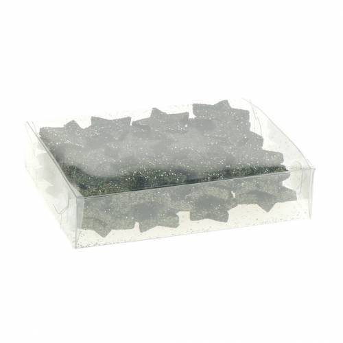Floristik24 Tähti glitter vihreä 2,5cm 48 kpl