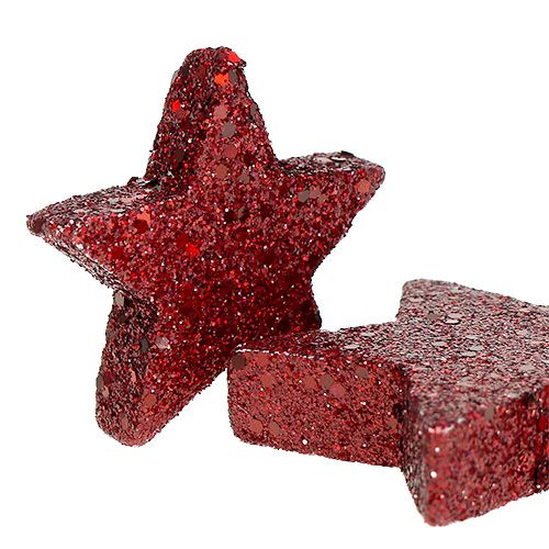 Floristik24 Glitter tähdet ripottele Bordeaux 4-5 cm 40kpl