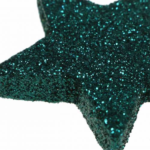 Floristik24 Kimalle tähdet ripottele smaragdi 4 / 5cm valikoituja 40kpl