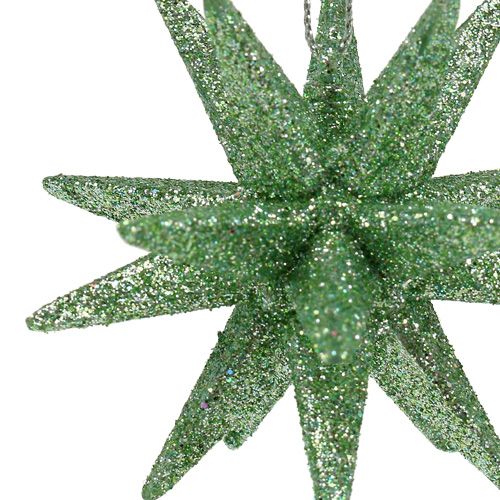 Floristik24 Glitter tähdet mintunvihreä 7,5cm 8kpl
