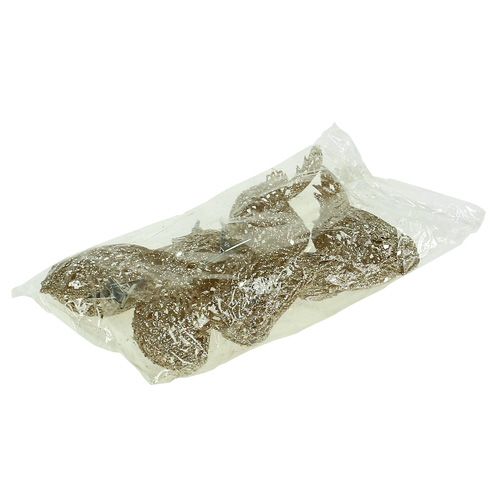 Floristik24 Kimaltelulintu 8cm kultaa kiinnikkeellä 6kpl