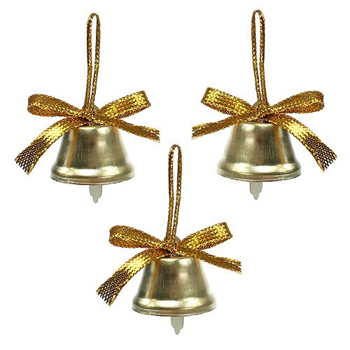 Floristik24 Bell Gold 2,5cm 12kpl