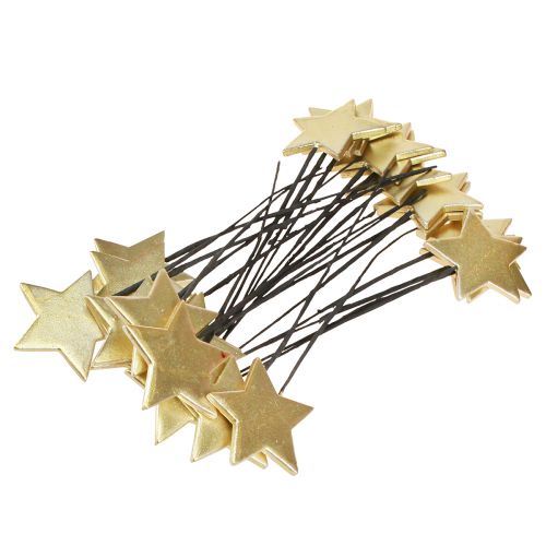 kohteita Golden star koristeelliset kukkatulpat Ø7cm 2. valinta 24 kpl