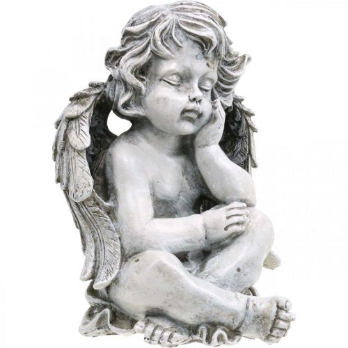 kohteita Grabengel Angel Grey Hautafiguuri Hautakoristeet 24cm