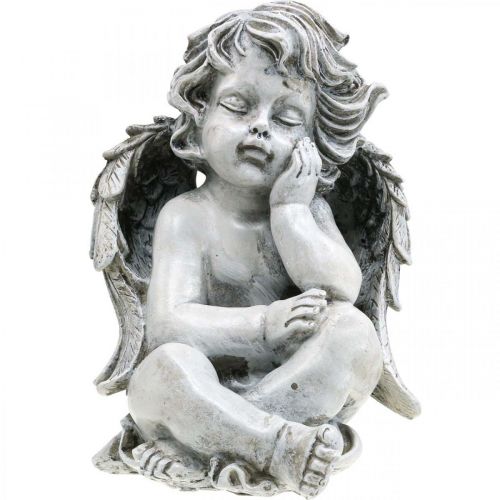 kohteita Grabengel Angel Grey Hautafiguuri Hautakoristeet 24cm