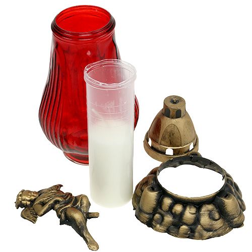 Floristik24 Hautavalo lasi Ø14cm H28cm 4kpl 4kpl