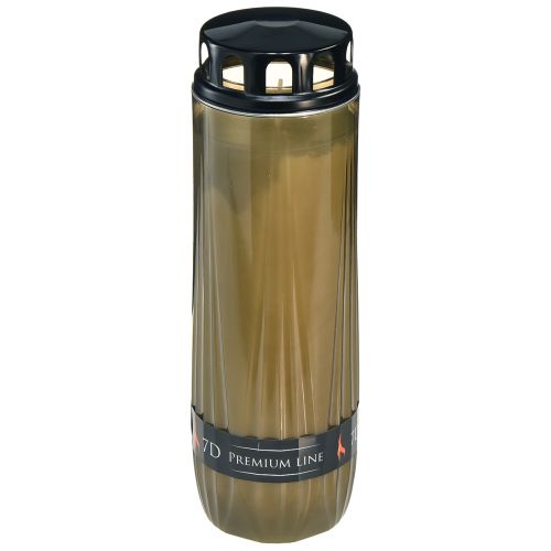 Hautakynttilä harmaa musta hautausmaa kynttilä 7 päivää H24cm