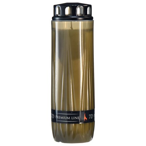 Floristik24 Hautakynttilä harmaa musta hautausmaa kynttilä 7 päivää H24cm