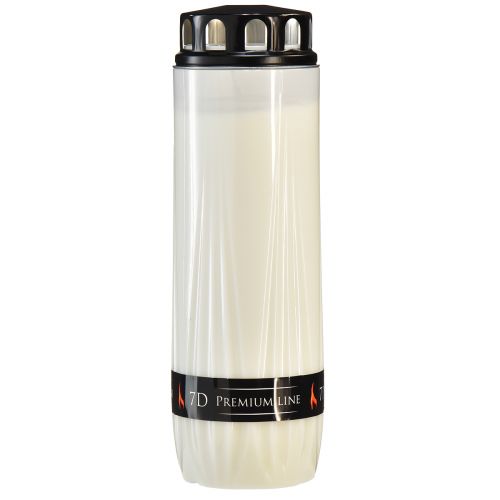 kohteita Hautakynttilän valkoinen kansi musta palamisaika 7 päivää H24cm