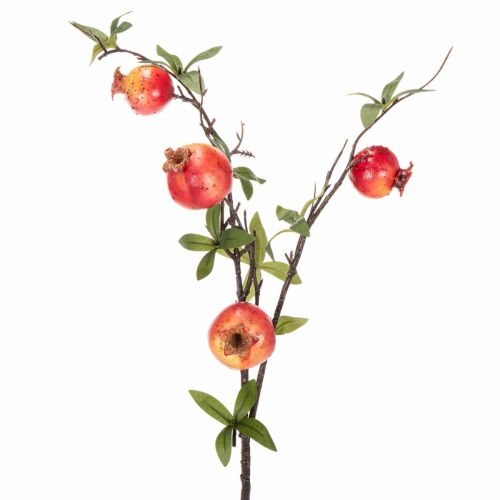 Keinotekoinen granaattiomenan oksa hedelmäoksana pöytäkoristeeseen, 68cm ostaa | Floristik24.fi