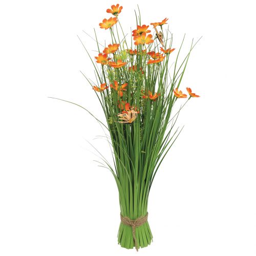 Floristik24 Ruohokimppu kukilla ja perhosilla Oranssi 70cm