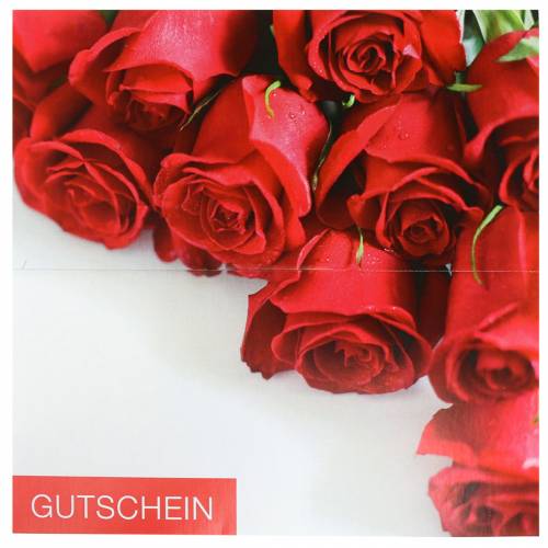 Floristik24 Lahjakortti punaisia ruusuja + kirjekuori 1kpl