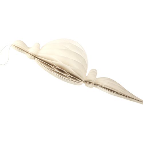 Floristik24 Riippuva koriste Joulukoristeen paperi valkoinen hopea H80cm