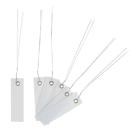 Floristik24 Ripustettavat etiketit valkoiset 18mm x 60mm 250 kpl