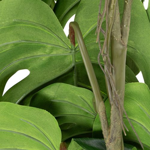 kohteita Keinotekoinen monstera suurilla lehdillä tyylikkäisiin yksityiskohtiin olohuoneessa 120 cm