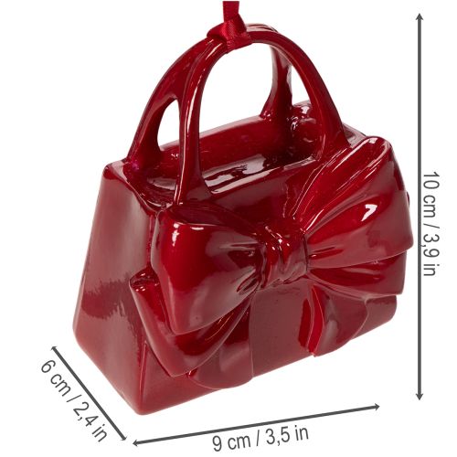 Koristeellinen käsilaukku rusetilla ripustettavaksi, 10 cm | Floristik24.fi