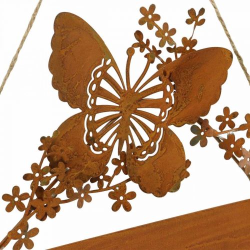 kohteita Deco kyltti tervetuloa ripustamaan rust look 25×18/21cm 2kpl