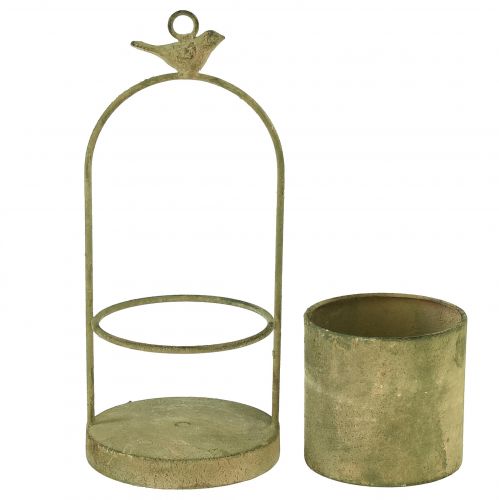 kohteita Riippuruukku kukkaruukku vihreään vintage-riippuvaan Ø10,5cm
