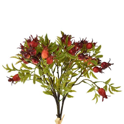 kohteita Ruusunmarja koristeena punaiset keinotekoiset ruusunmarjan oksat L48cm 3 kpl