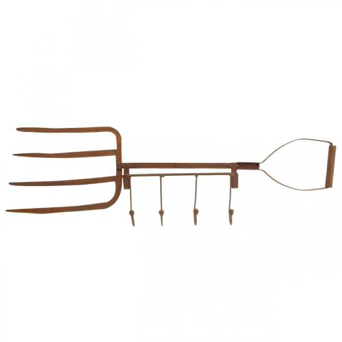 kohteita Koukkunauha patina koristelu haarukka puutarhakoriste 4 koukkua 62cm