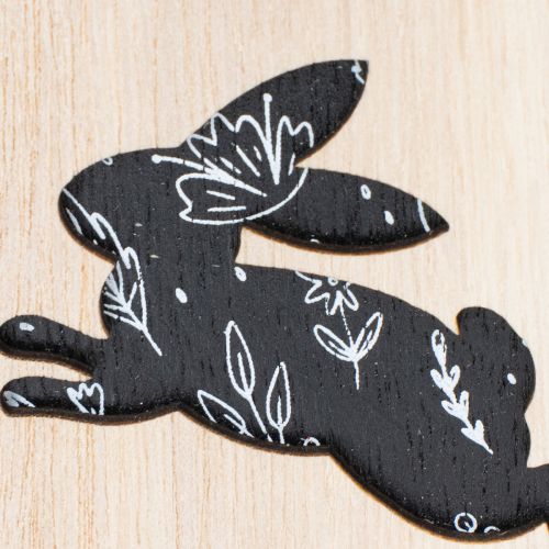 kohteita Puiset Pääsiäismunat Ripustettavaksi, Valkoiset ja Mustat, 10 cm, 6 Kappaletta