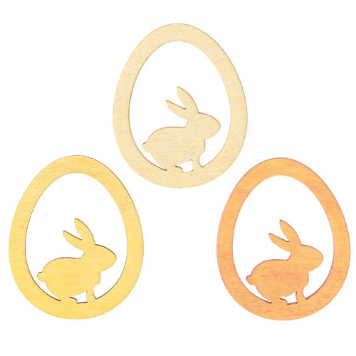 kohteita Bunny in Egg Pääsiäiskoristelu askarteluun Scatter Decoration Puu 4cm 72 kpl