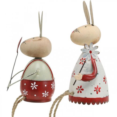kohteita Pupu lasten reunaistuimella pääsiäispuuta, metallinen H21/23cm 2 kpl setti