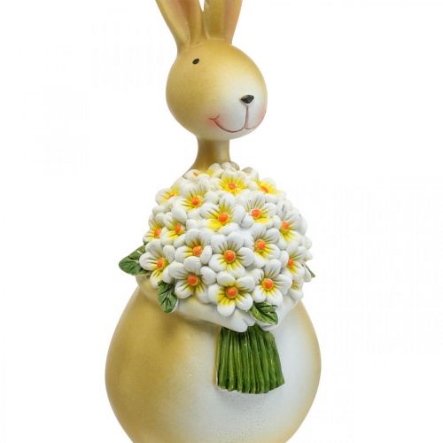 Floristik24 Pääsiäispupu kukkakimpulla, pääsiäiskoristeet, koristeellinen hahmopupu H32cm