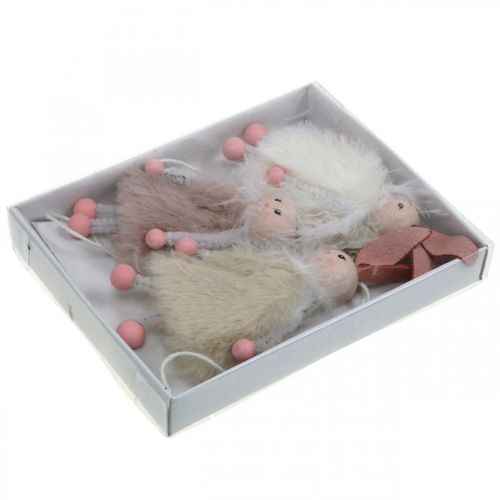 Floristik24 Puput, pääsiäiskoristeet, kevätriipukset, pääsiäispuput ripustettavaksi beige, pinkki, valkoinen H12,5cm 3kpl