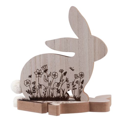 kohteita Bunny Wood istuva kukkakuvio Luonnonvalkoinen 24×24cm 2 kpl