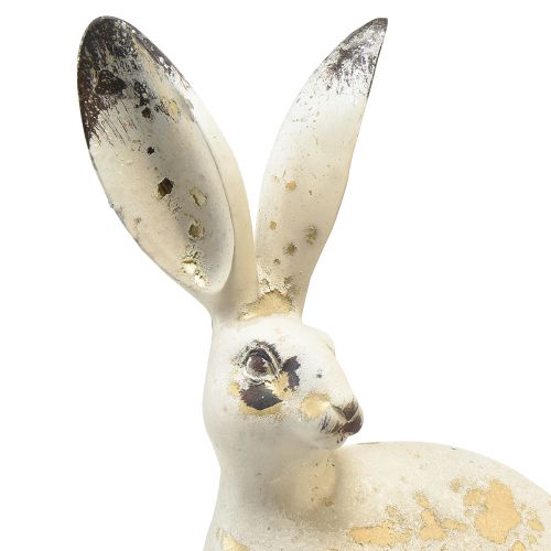 Floristik24 Bunny Sitting Vintage Gold Beige Pöytäkoristelu pääsiäinen H35,5cm 2kpl
