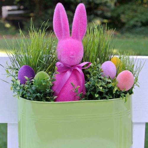 Floristik24 Pupu flokoitu pinkki K49cm