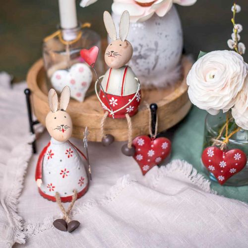 kohteita Pupu lasten reunaistuimella pääsiäispuuta, metallinen H21/23cm 2 kpl setti