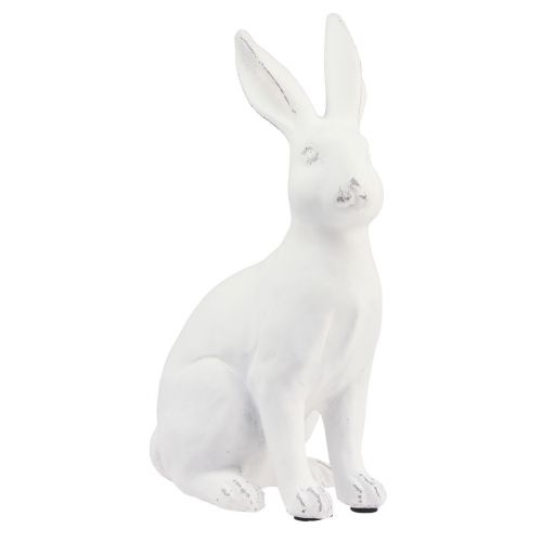 Kani istuu koristeellinen kani tekokivi koristelu valkoinen K27cm