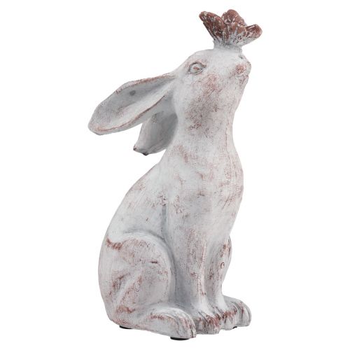 Floristik24 Kanin istuva tekokivi perhoskoristelu 14×10,5×26cm