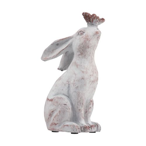 Floristik24 Kanin istuva tekokivi perhoskoristelu 14×10,5×26cm