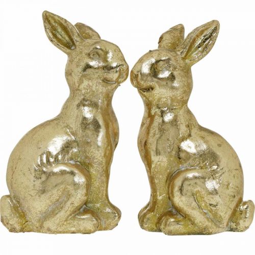 kohteita Pupu kultainen koriste istuva antiikkilook Pääsiäispupu H12,5cm 2kpl