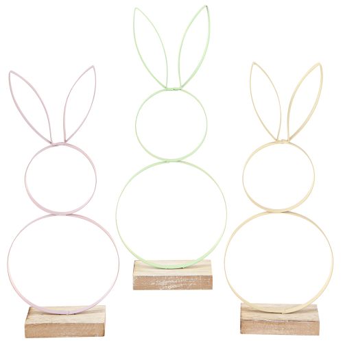 kohteita Kanikoristelu Metalli Puu Luonnollinen Keltainen Minttu Pinkki K28cm 3 Kpl