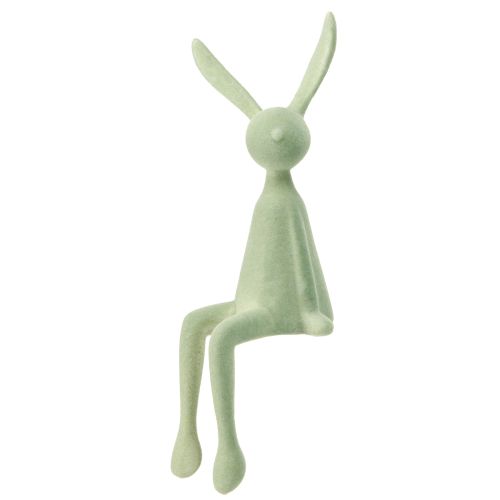 Floristik24 Rabbit Edge Stool Easter Bunny Flocked – 2. valinta – Vihreä ruskea 28cm 3 kpl