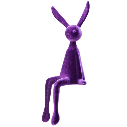 kohteita Bunny Edge -jakkara pääsiäispupu flokoitu purppura lila - 2. valinta - 28 cm 3 kpl