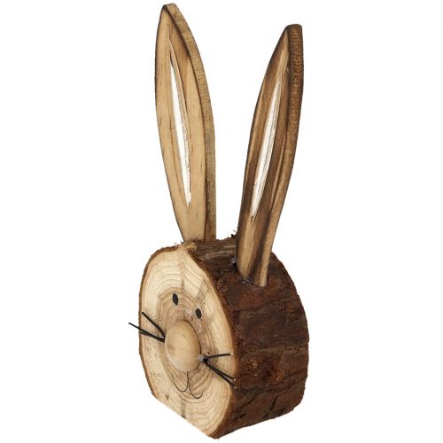 Floristik24 Puusta valmistettu kanin pää 11cm - 12cm 6kpl