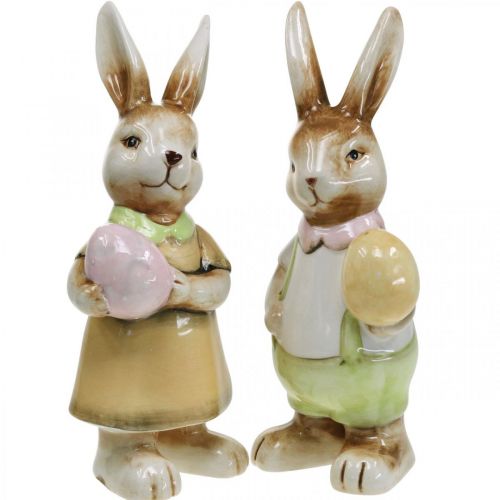 Deco pääsiäispuput munalla, pääsiäiskoristelupuput, keraamiset, H24cm 2kpl