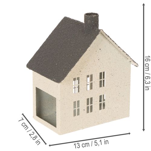Metallinen valotalon lyhtykoriste 16 cm | Floristik24.fi