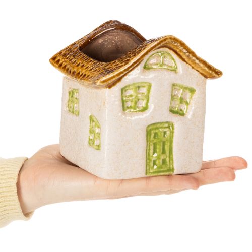 kohteita Keraaminen tuikkukuppi, maalaismainen tyyli viihtyisään tunnelmaan, 11 cm